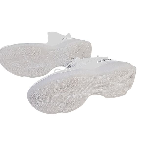 NEW! bebe Sneakers ANALIA Sz 9.5 Crystals WHITE Rhinestones Embellished Luxe - Picture 8 of 16